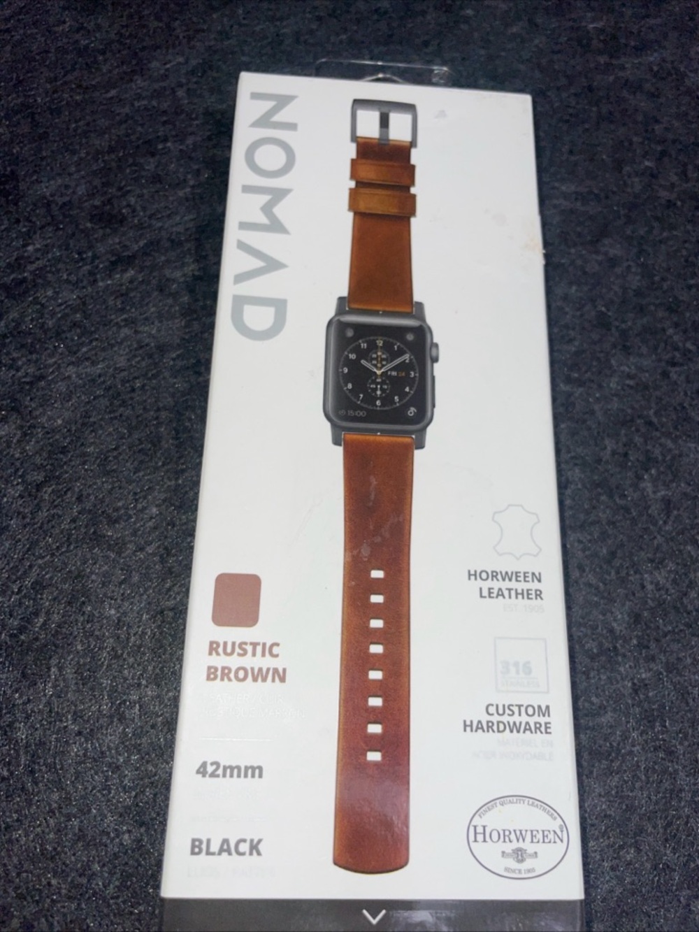 Nomad Brown Leather Watch Band for Apple Watch